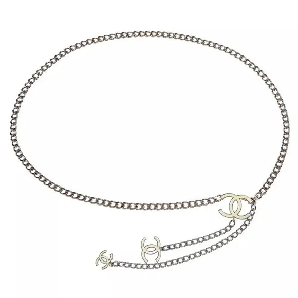 CHANEL | Accessories | Chanel Silver Chain Belt Small Good 